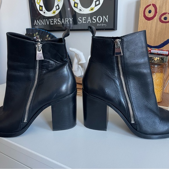 STEVE MADDEN BLACK TASHA HEELED BOOT/BOOTIE SIZE 9 - Picture 5 of 8